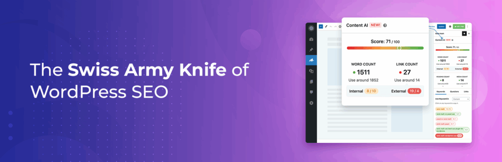 Rank Math, one of the top WordPress plugins for SEO